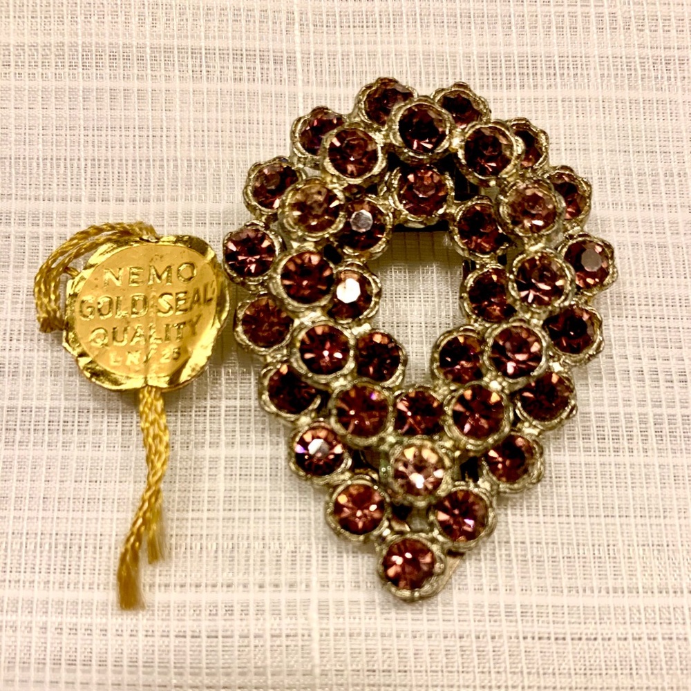 Vintage Little Nemo Pink//Purple Teardrop Brooch